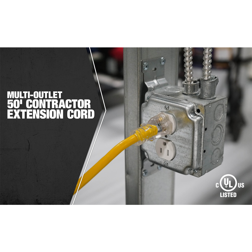 Southwire 12/3 HeavyDuty SJTW General Purpose 3Outlet Extension Cord